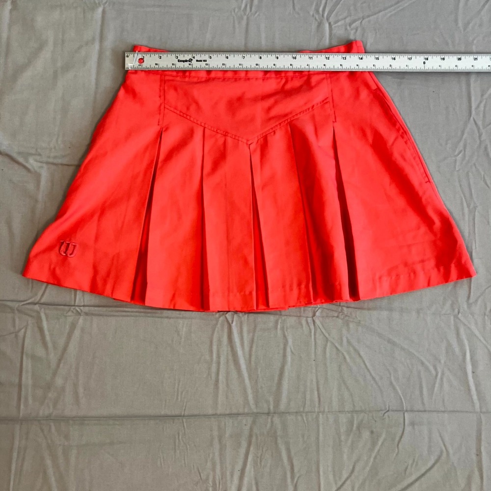 Wilson Tennis A Line Skirt Womens 8 Coral Pleated Back Zip Performance Athletic - Picture 5 of 14